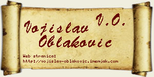 Vojislav Oblaković vizit kartica